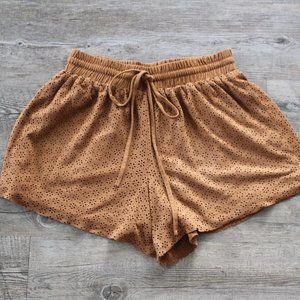 Burnt Orange Suede Shorts
